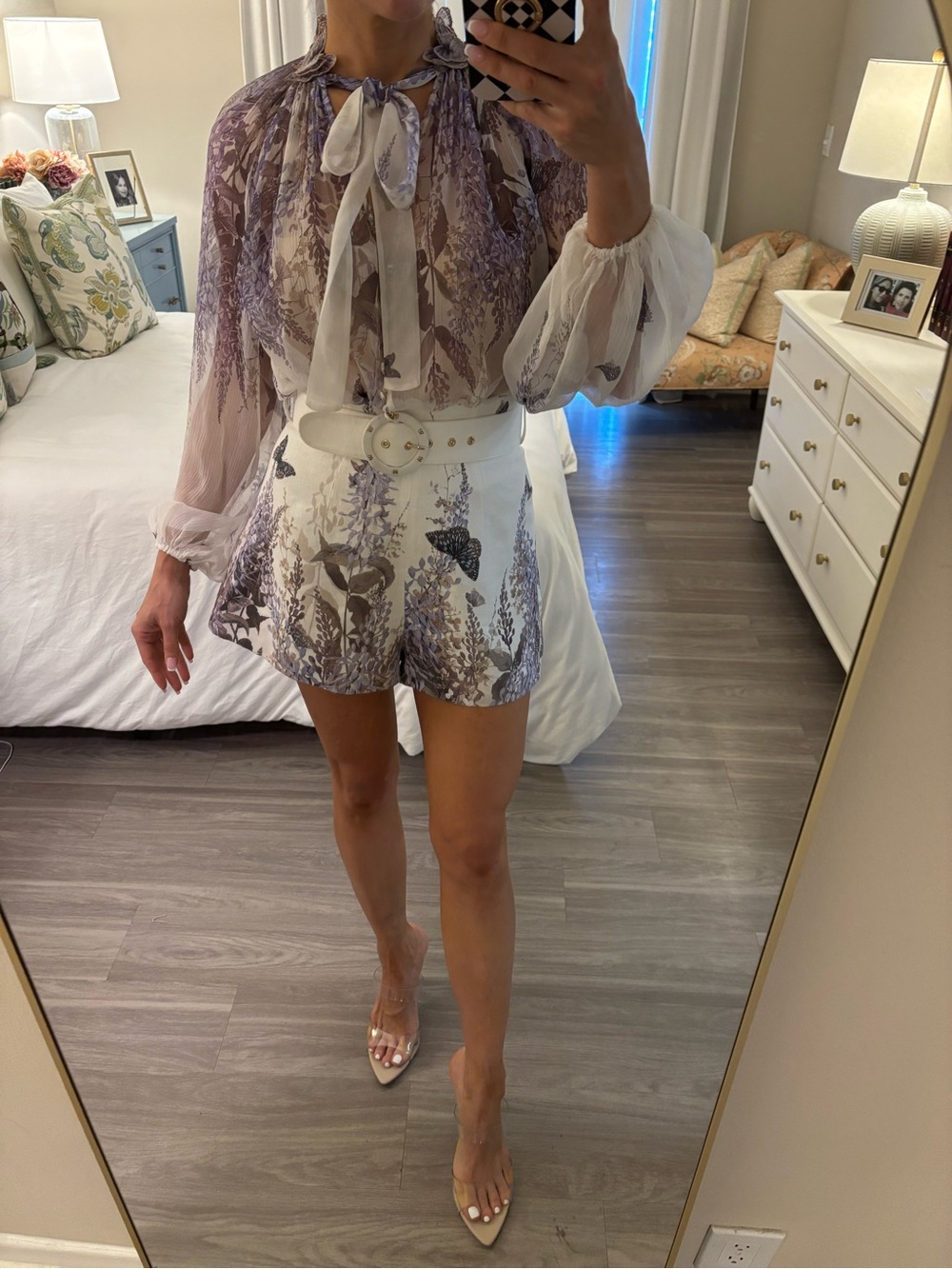 🦋 ZIMMERMANN Luminous Wisteria Butterfly Print Two-Piece Set 🦋 - Picture 2 of 13